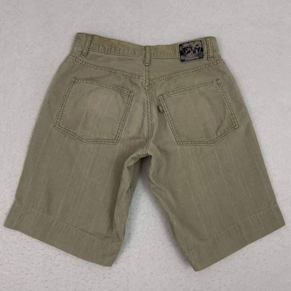 Levi’s SilverTab Baggy Shorts Mens 29 Beige Corduroy Vintage 1990s Altered